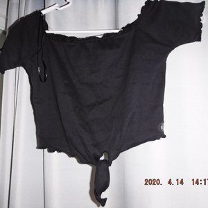 Black cropped off the shoulder Pacsun Blouse